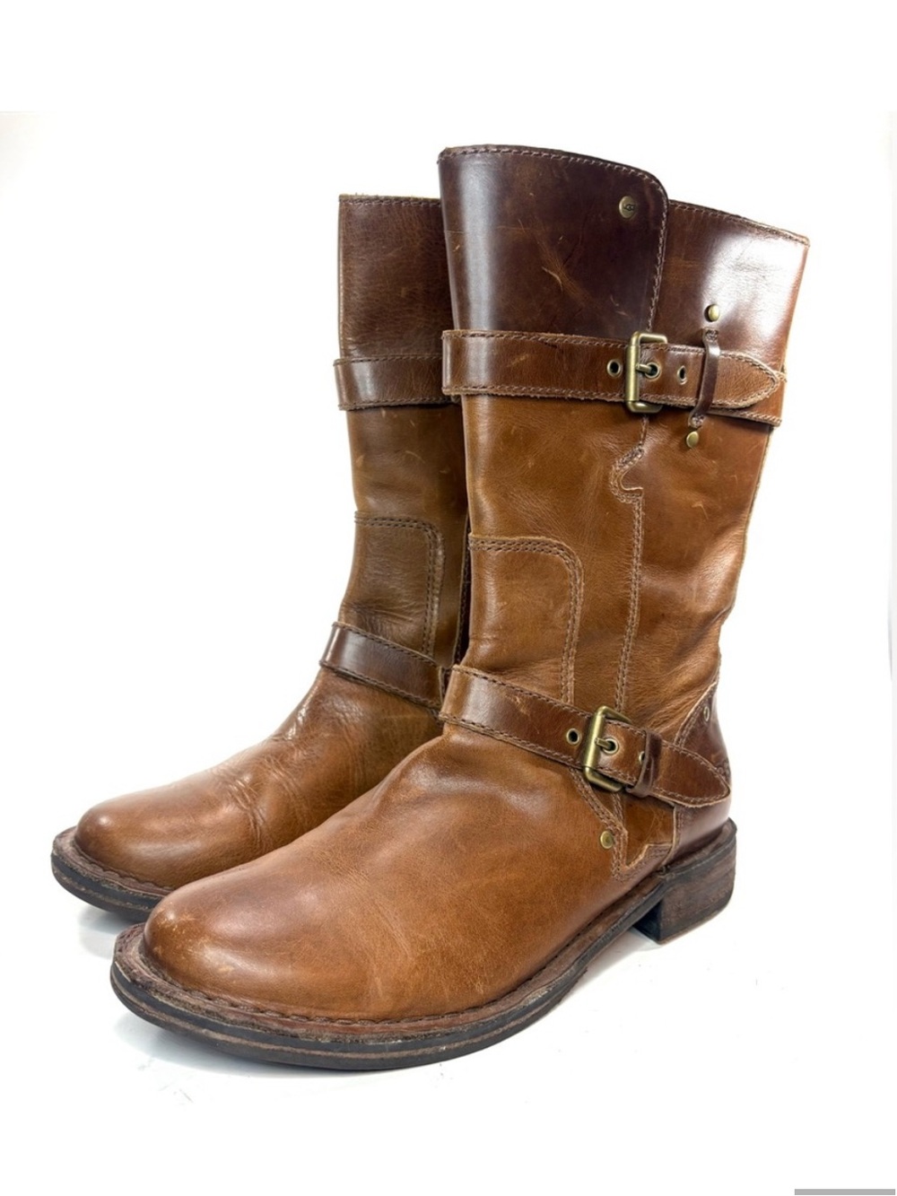 UGG Gillespie Tan Leather Boots | 6.5